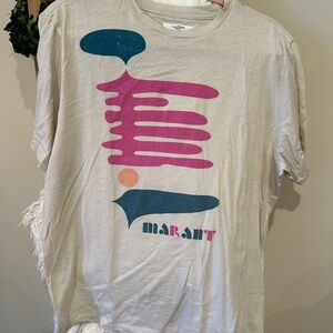 Isabel Marant Etoile Tee Shirt Zewel - Ecru Size Large NWT